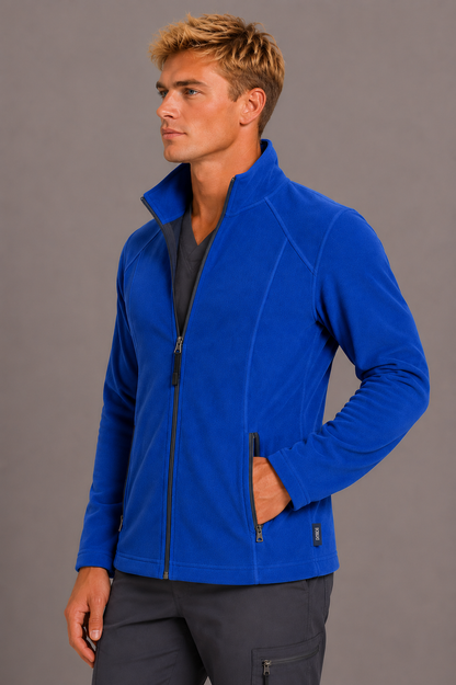 Perfect Fleece 6555 Men's 2 Pocket Bonded Fleece Full Zip Jacket Royal Blue