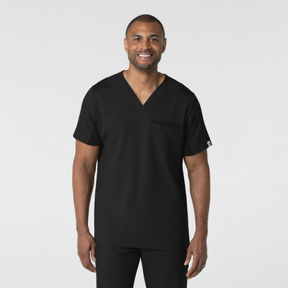 Thrive 6622 Men's Utility V-Neck Scrub Top Black Model Image Front | Wink