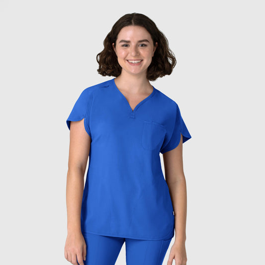 RENEW 6634 Dolman Scrub Top Royal Model Image Front | Wink