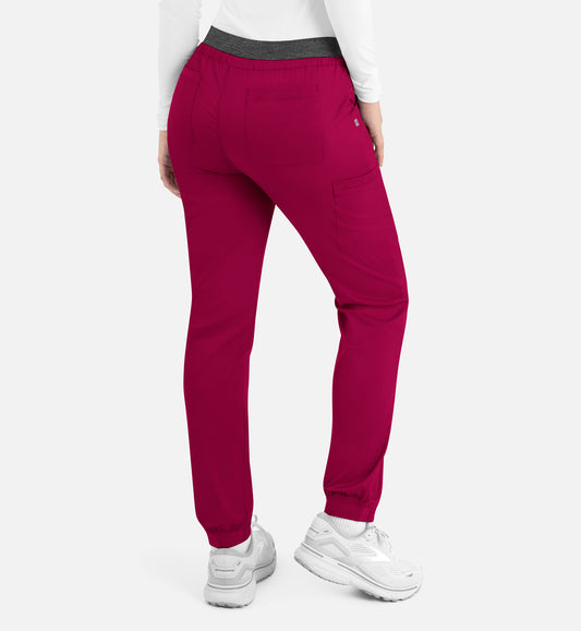 Matrix 6701 Women’s Contrast E-band Cargo Pant Cherries Jubilee