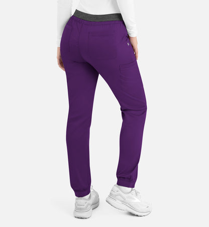 Matrix 6701 Women’s Contrast E-band Cargo Pant Egg plant