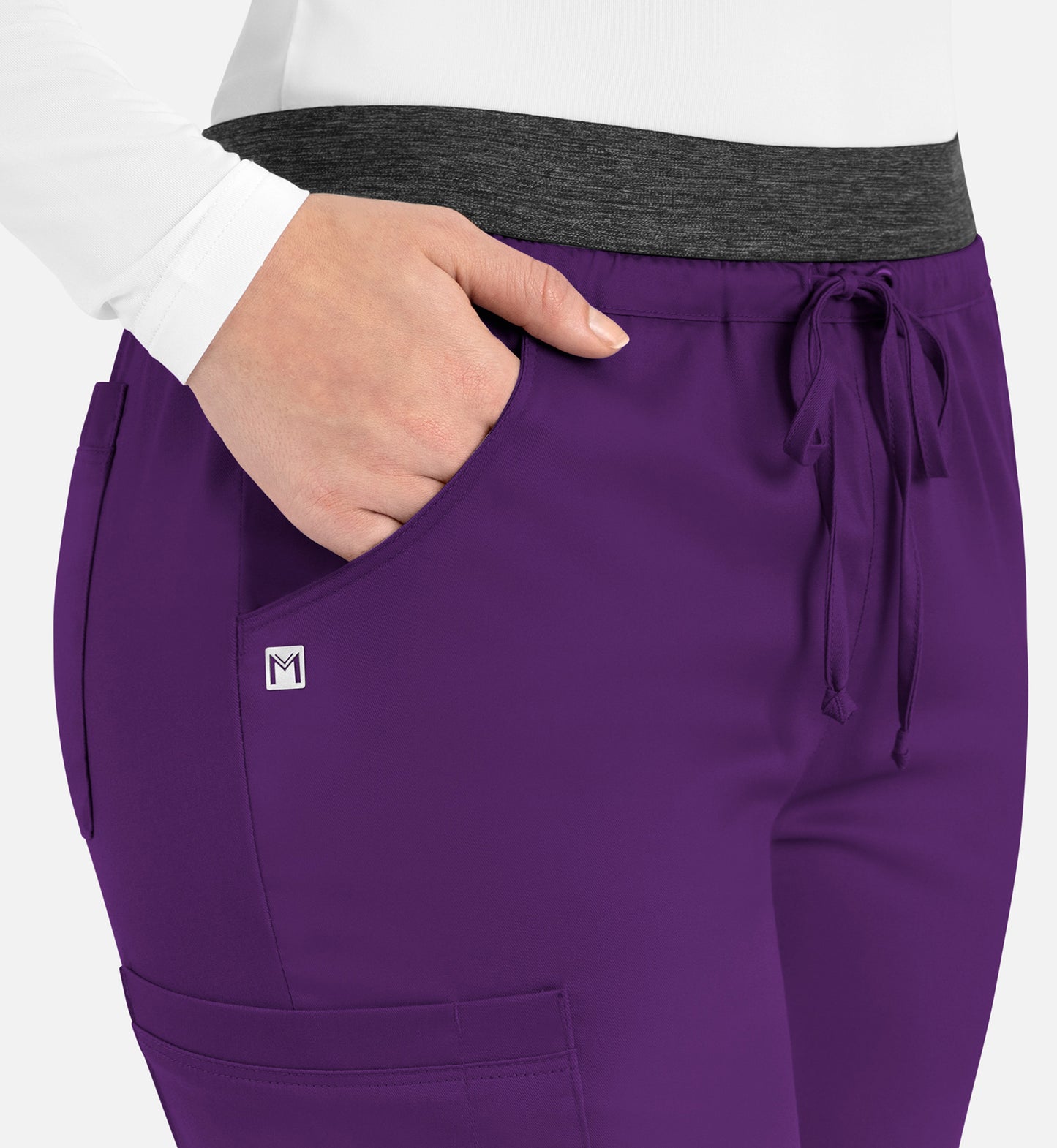 Matrix 6701 Women’s Contrast E-band Cargo Pant Egg plant