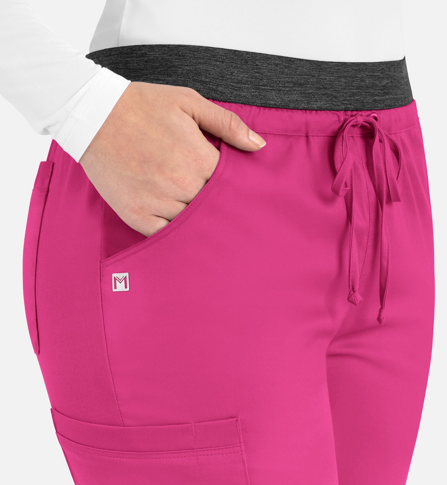 Matrix 6701 Women’s Contrast E-band Cargo Pant Hot Pink