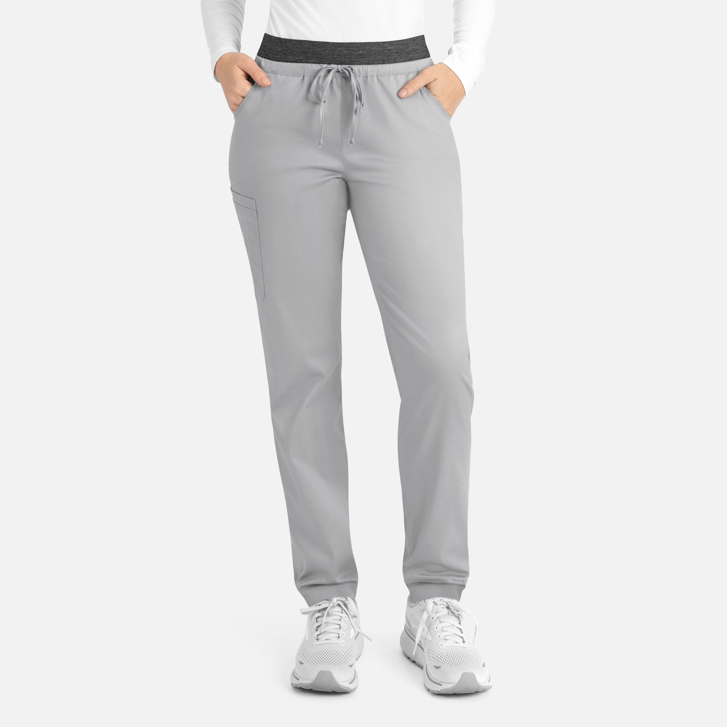 Matrix 6701 Women’s Contrast E-band Cargo Pant Quiet Grey