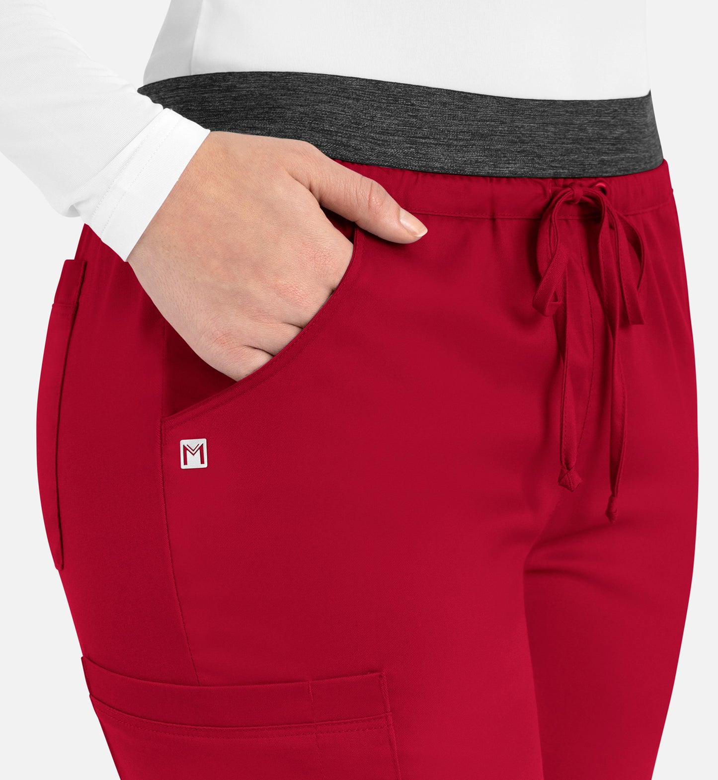 Matrix 6701 Women’s Contrast E-band Cargo Pant Red