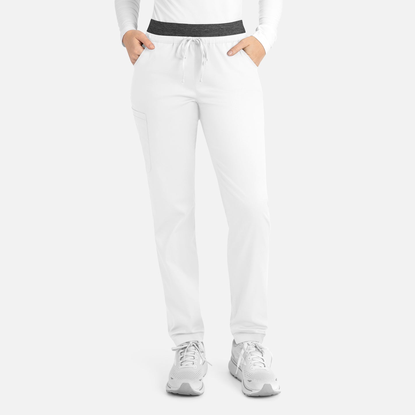 Matrix 6701 Women’s Contrast E-band Cargo Pant White