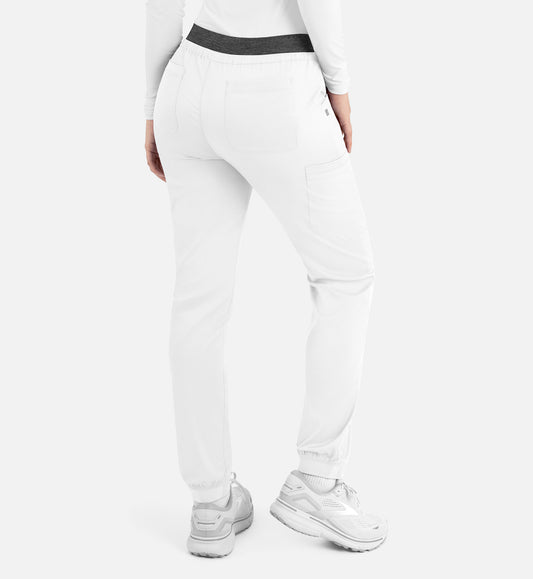 Matrix 6701 Women’s Contrast E-band Cargo Pant White