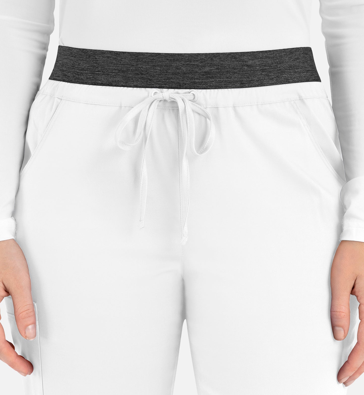 Matrix 6701 Women’s Contrast E-band Cargo Pant White