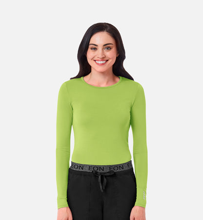 Knit 6709 Coolmax Long Sleeve Under Scrub Tee Apple