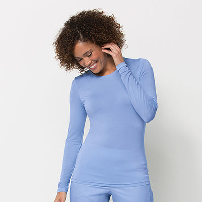 Knit 6709 COOLMAX Long Sleeve Under Scrub Tee