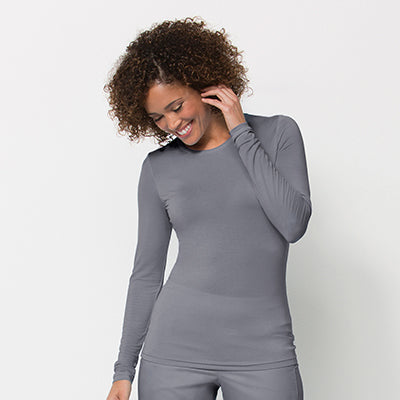 Knit 6709 COOLMAX Long Sleeve Under Scrub Tee