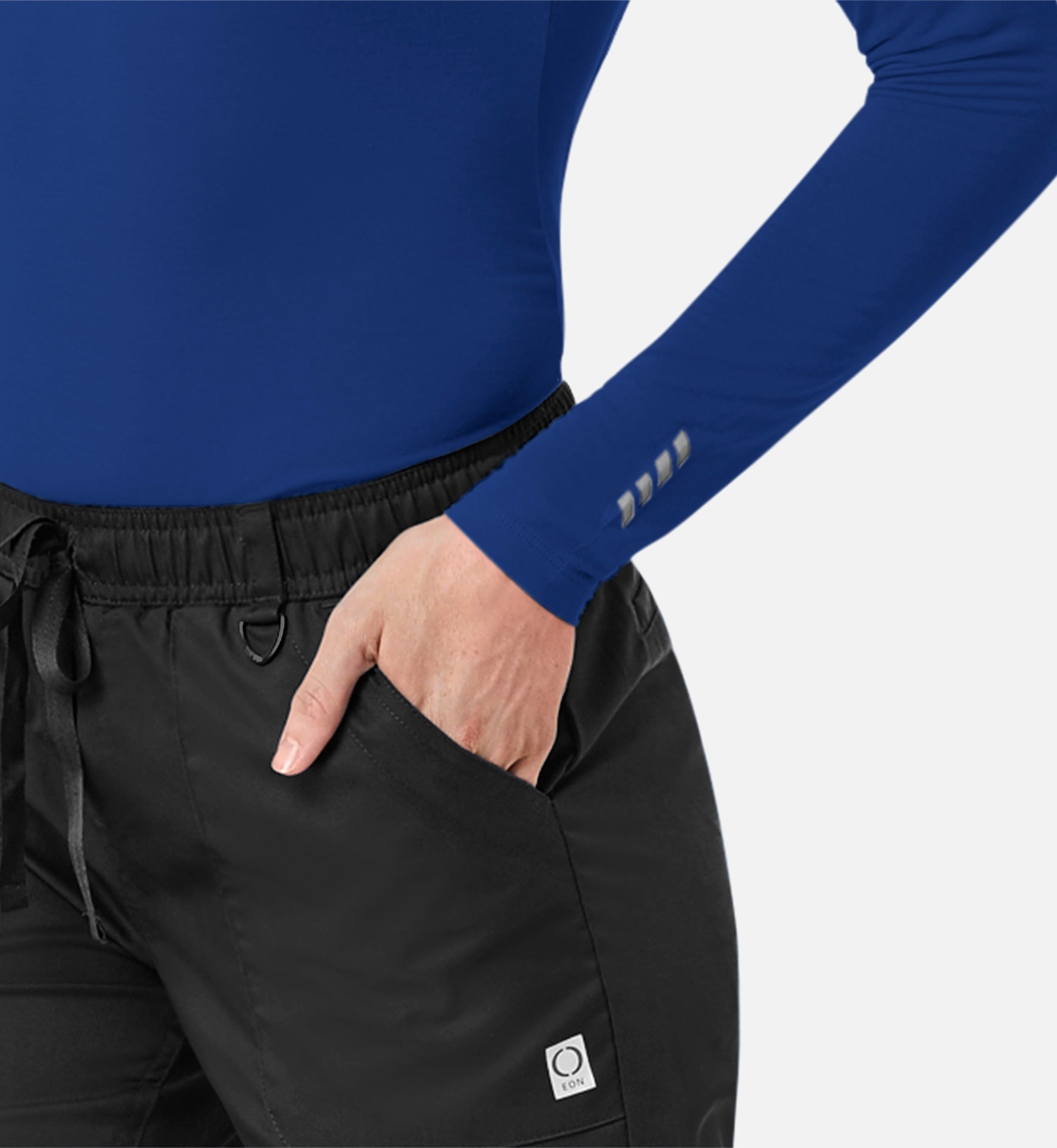 Knit 6709 Coolmax Long Sleeve Under Scrub Tee Royal Blue