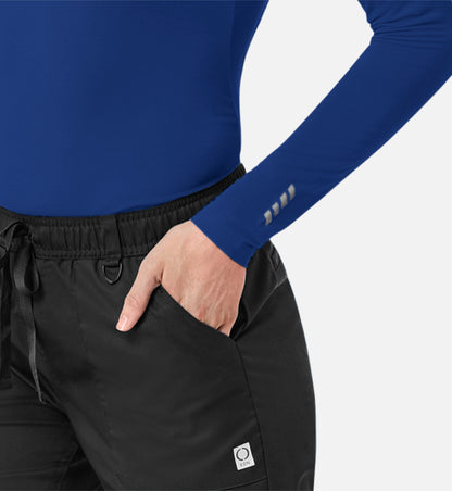 Knit 6709 Coolmax Long Sleeve Under Scrub Tee Royal Blue