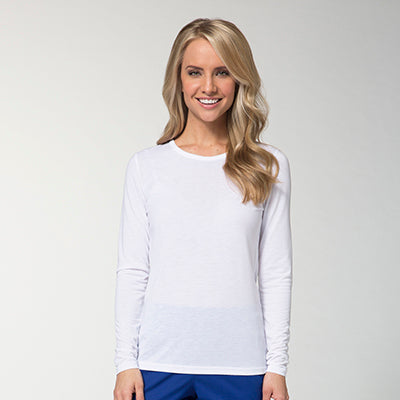 Knit 6709 COOLMAX Long Sleeve Under Scrub Tee