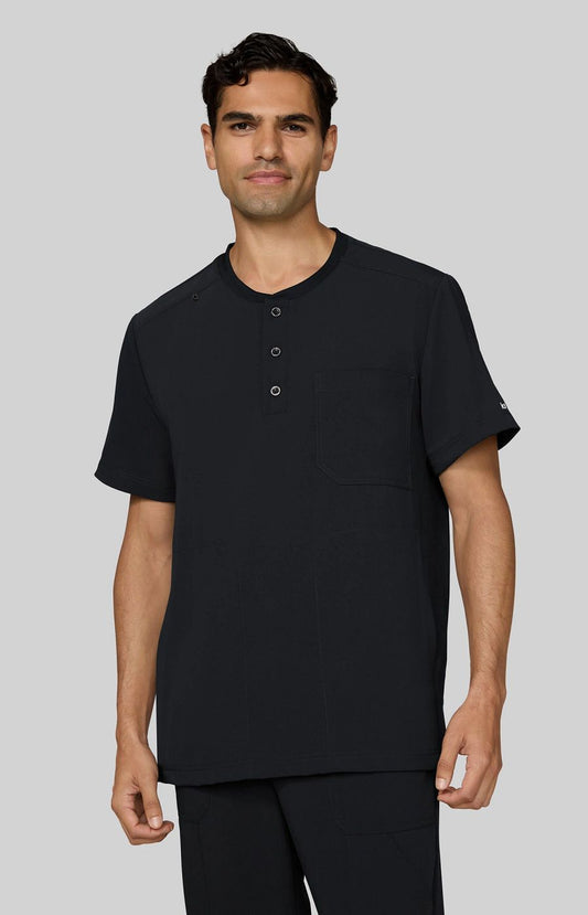 Next Gen Flex Forward Men's 3-Pocket Scrub Top Black