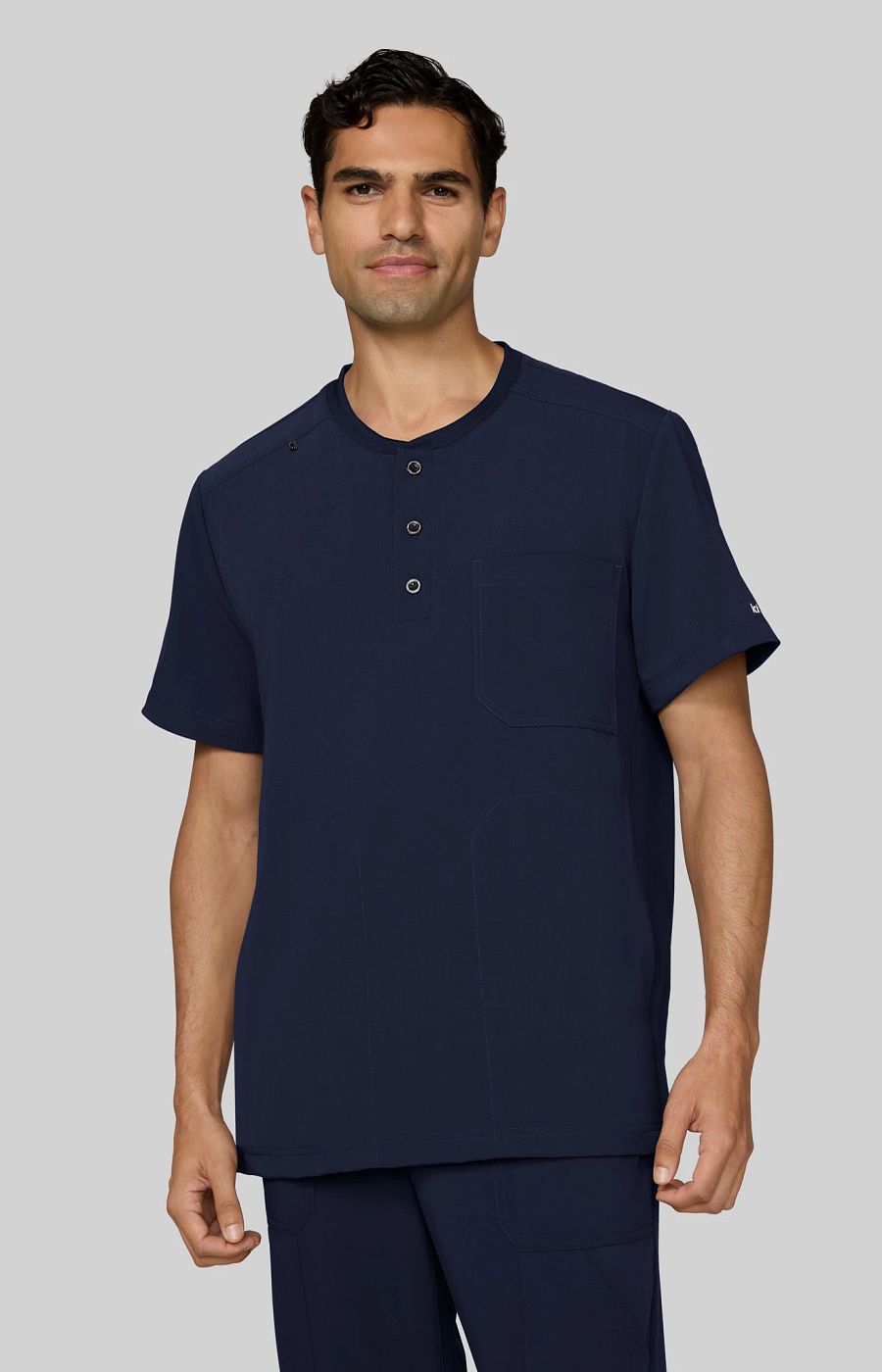 Next Gen Flex Forward Men's 3-Pocket Scrub Top Navy