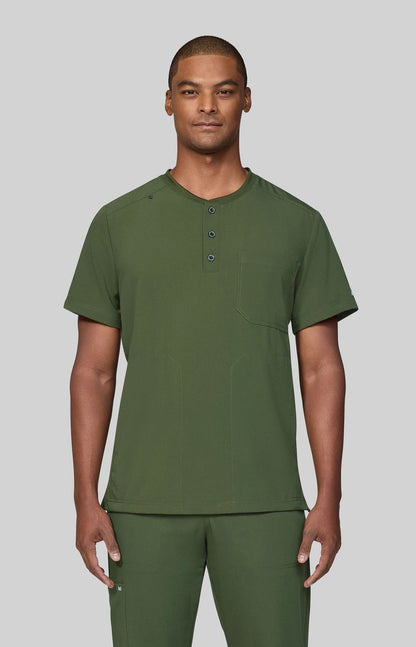 Next Gen Flex Forward Men's 3-Pocket Scrub Top Olive Green