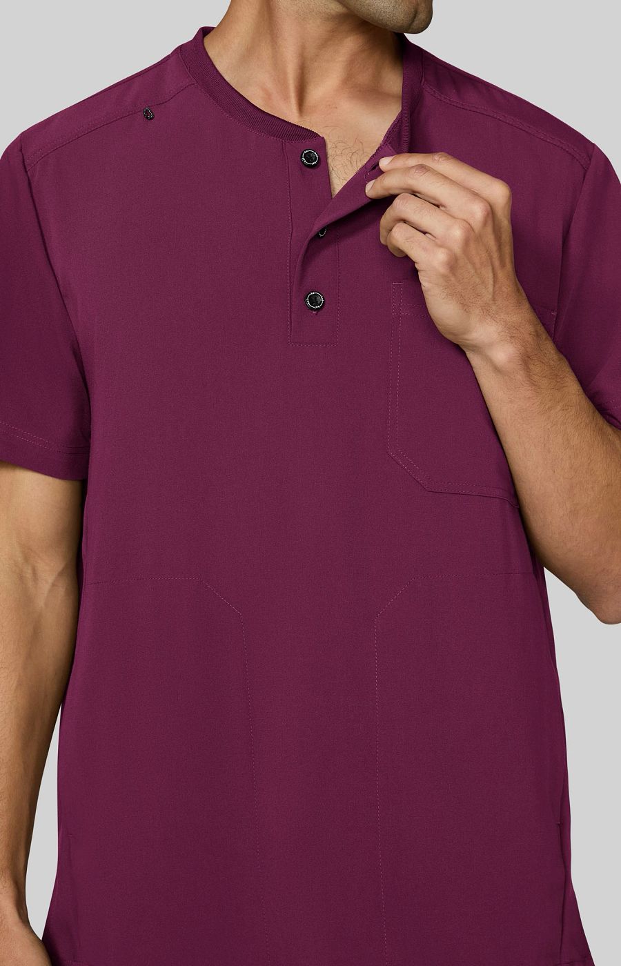 Next Gen Flex Forward Men's 3-Pocket Scrub Top Wine