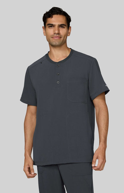 Next Gen Flex Forward Men's 3-Pocket Scrub Top Charcoal