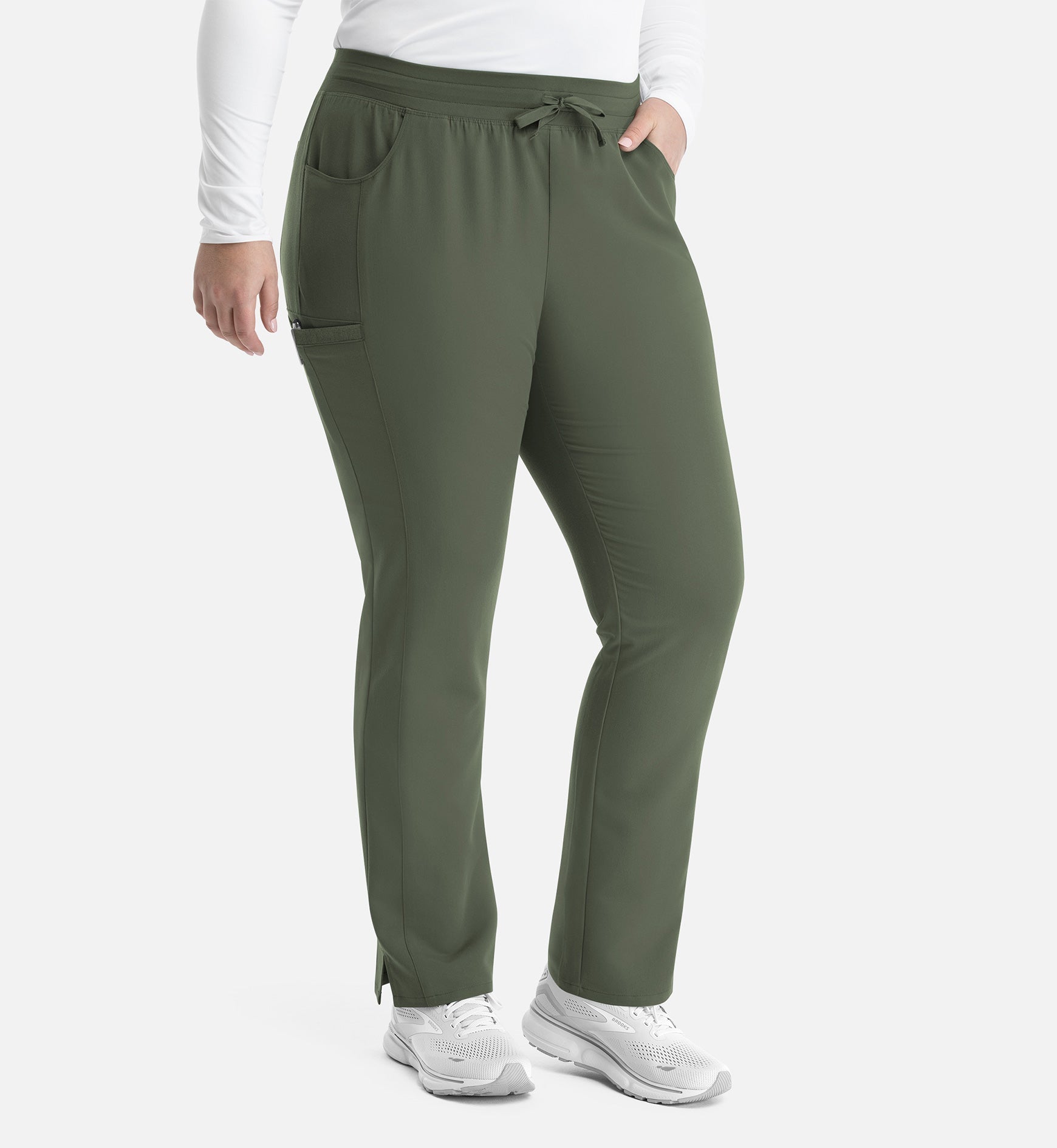 Matrix Pro 6901 Women's Yoga Waistband Tapered Pants Olive