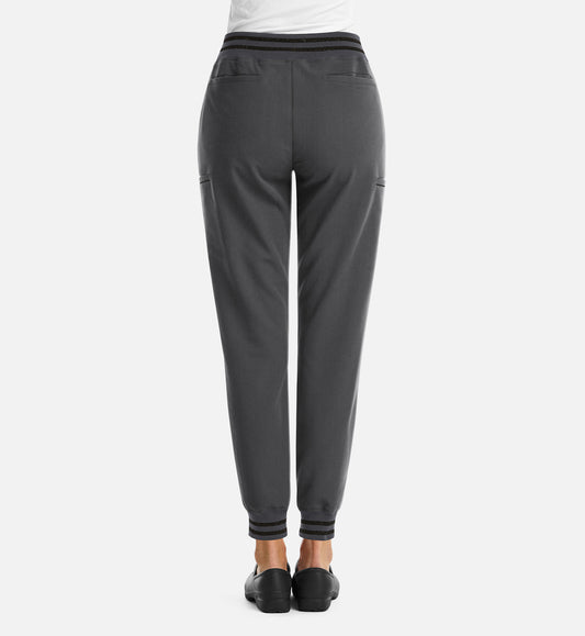 Matrix Pro 6902 Women’s Full Waist Jogger with Metallic Detail Heather Grey