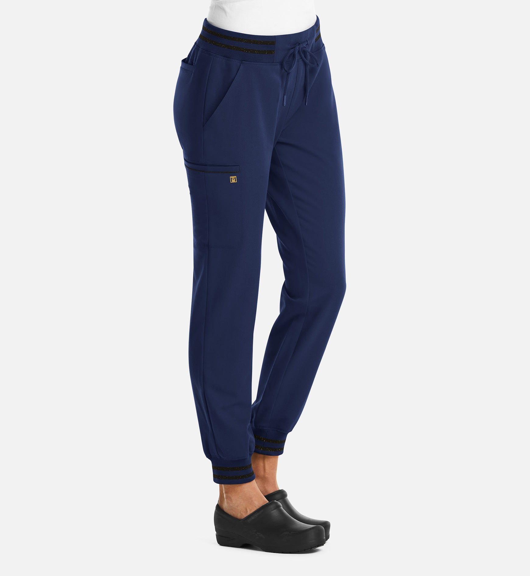 Matrix Pro 6902 Women’s Full Waist Jogger with Metallic Detail Navy