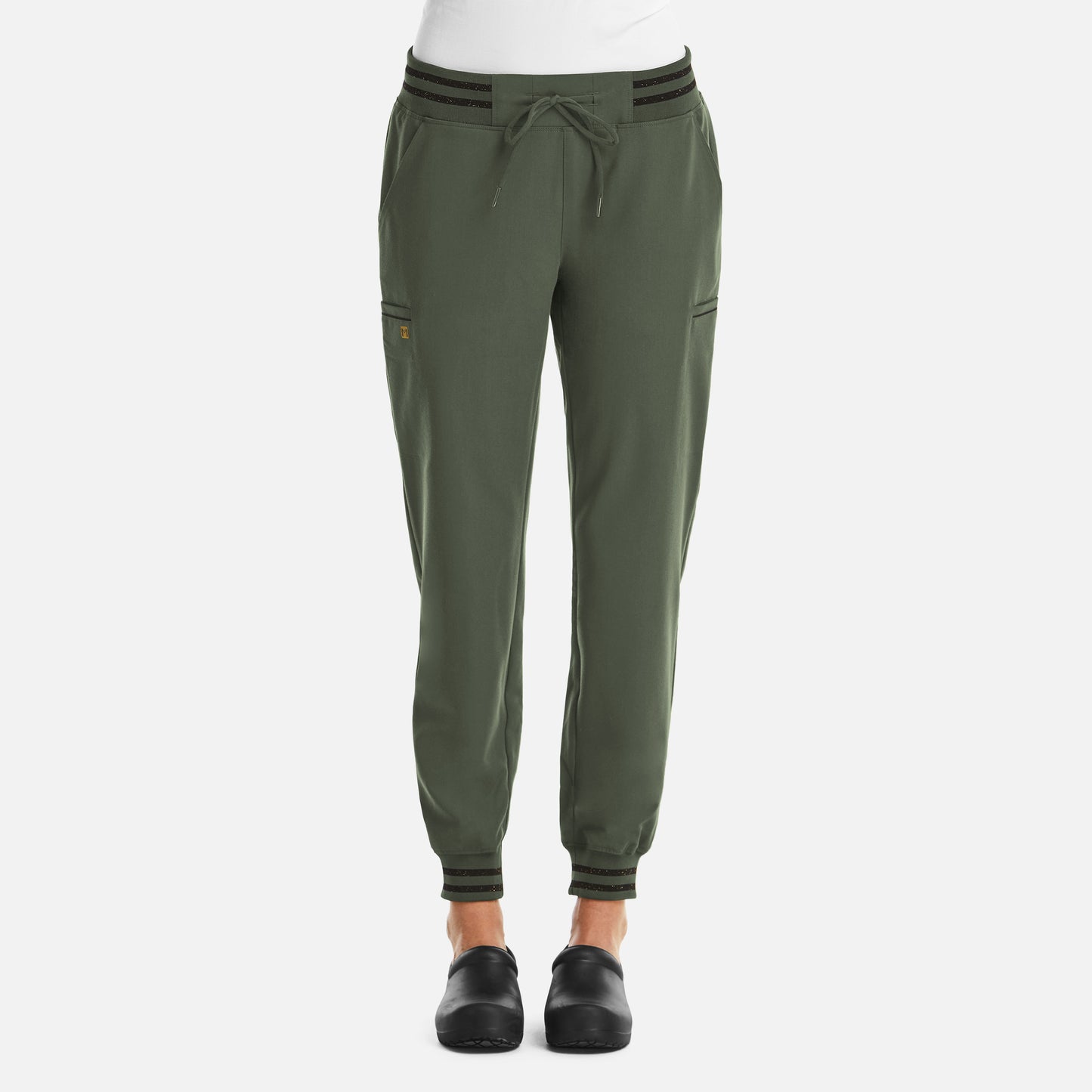 Matrix Pro 6902 Women’s Full Waist Jogger with Metallic Detail Olive