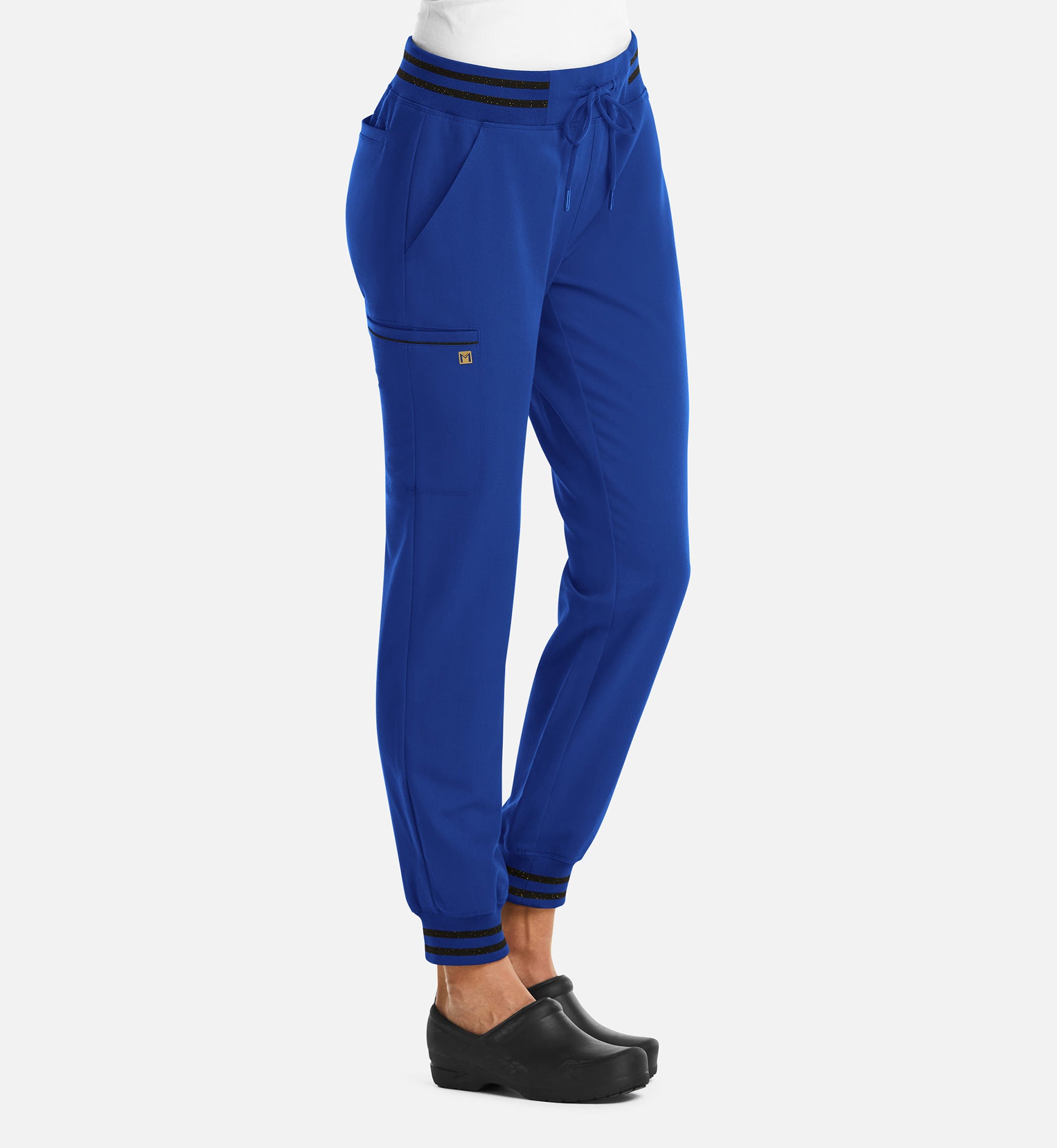 Matrix Pro 6902 Women’s Full Waist Jogger with Metallic Detail Royal Blue