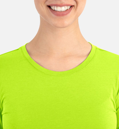 BESTEE 6909 Women’s Basic Long Sleeve Underscrub Tee Acid Lime