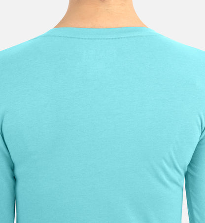 BESTEE 6909 Women’s Basic Long Sleeve Underscrub Tee Aquamarine