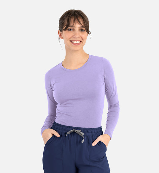 BESTEE 6909 Women’s Basic Long Sleeve Underscrub Tee Lavender