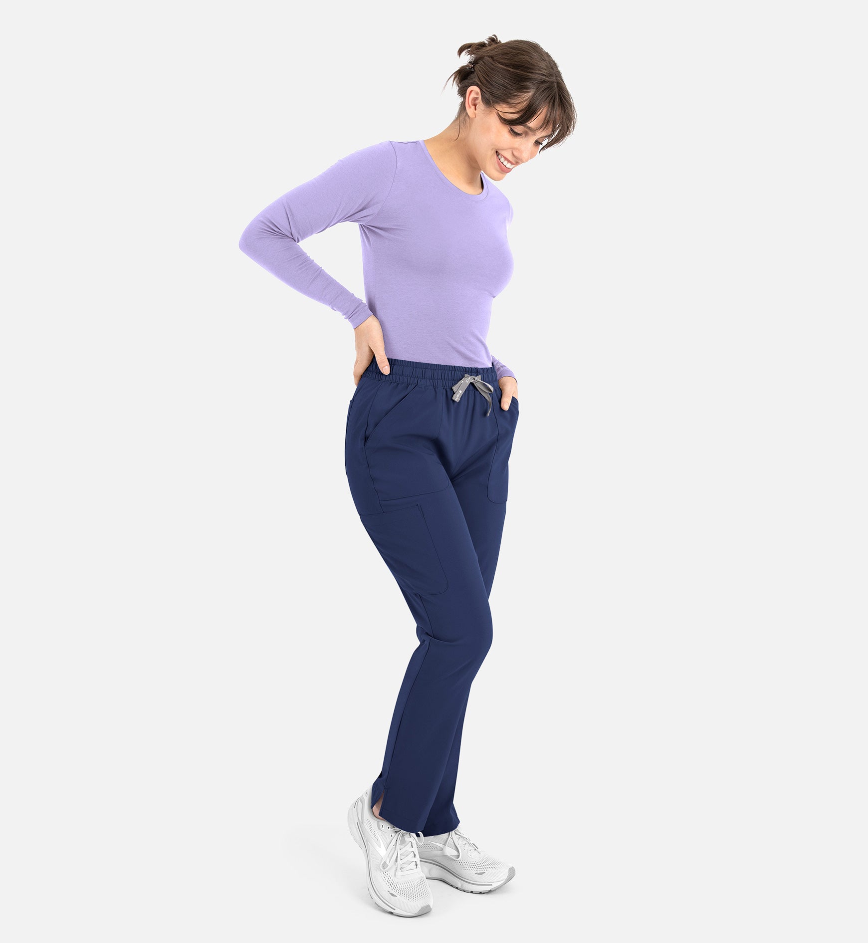 BESTEE 6909 Women’s Basic Long Sleeve Underscrub Tee Lavender