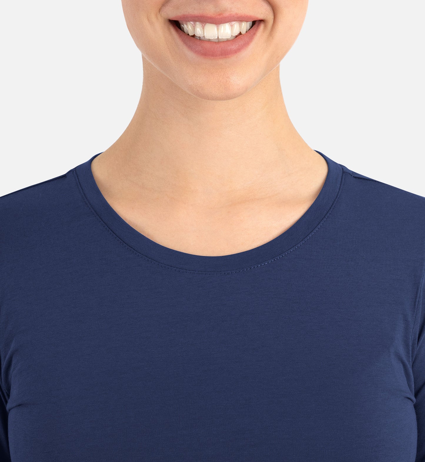 BESTEE 6909 Women’s Basic Long Sleeve Underscrub Tee Navy