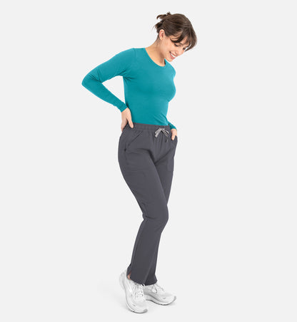 Bestee 6909 Women's Basic Long Sleeve Underscrub Tee Real Teal