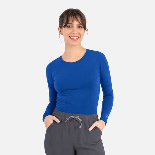 BESTEE 6909 Women’s Basic Long Sleeve Underscrub Tee Royal Blue