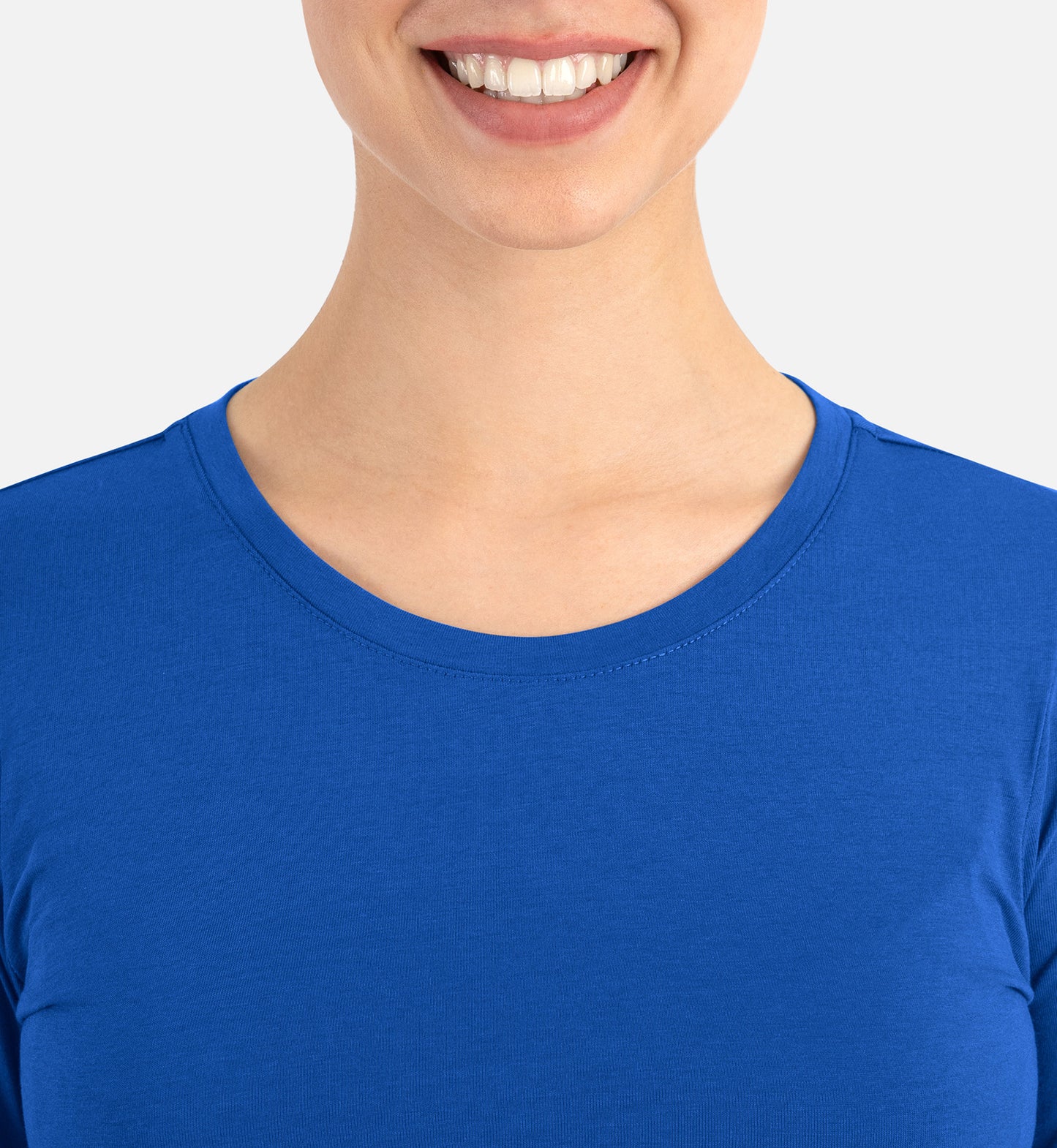 BESTEE 6909 Women’s Basic Long Sleeve Underscrub Tee Royal Blue