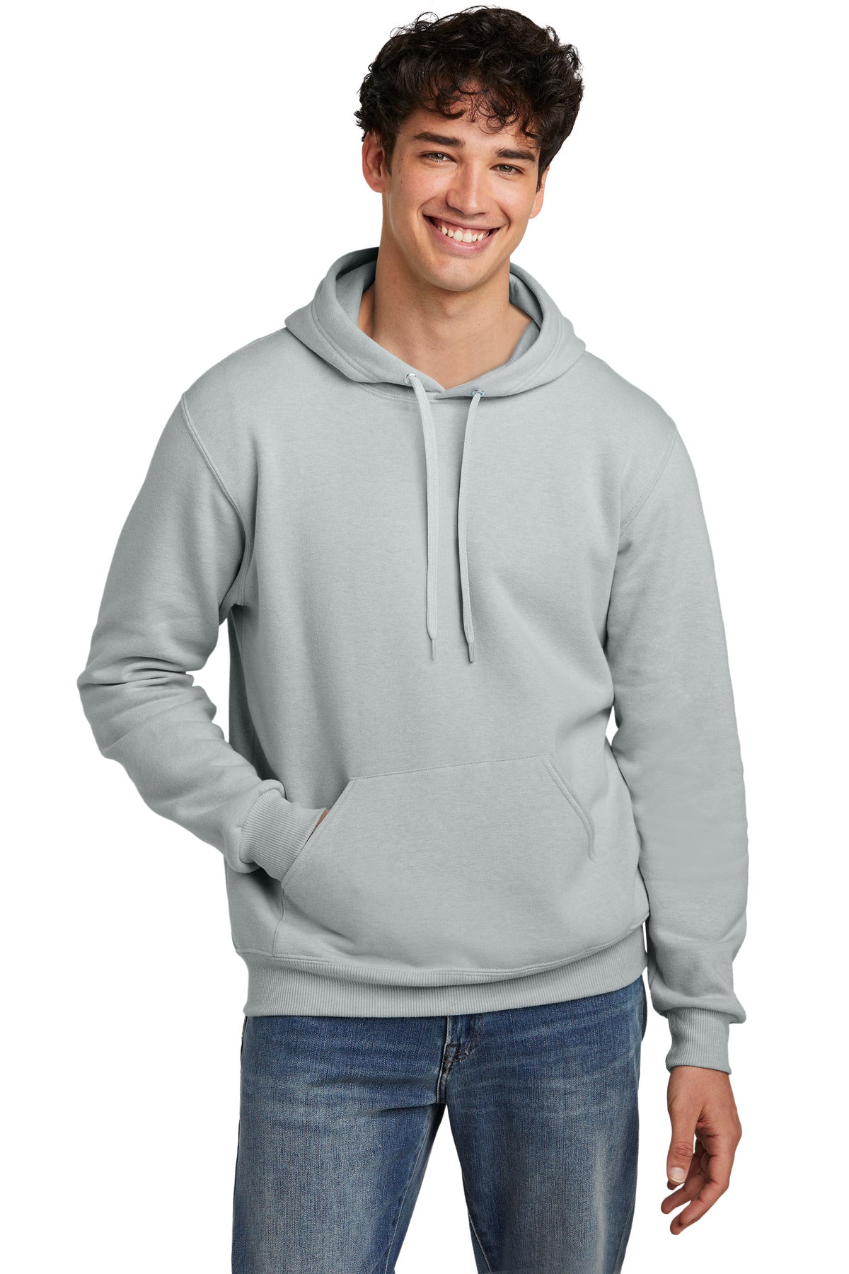 Jerzees Eco Premium Blend Pullover Hooded Sweatshirt 700M Frost Grey Heather