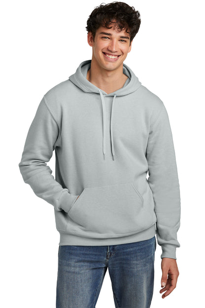 Jerzees Eco Premium Blend Pullover Hooded Sweatshirt 700M Frost Grey Heather