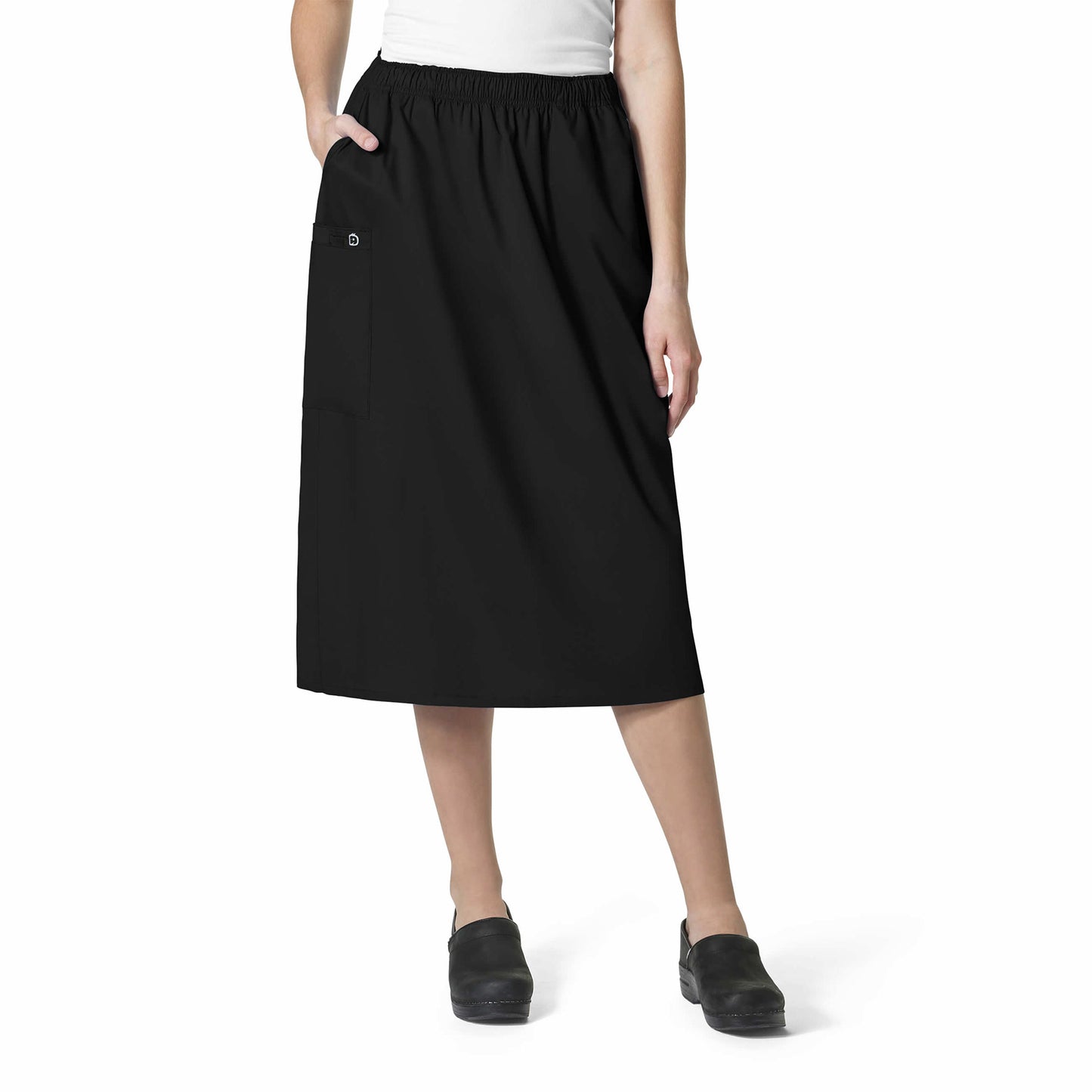 WonderWORK 701 Pull On Cargo Skirt Black