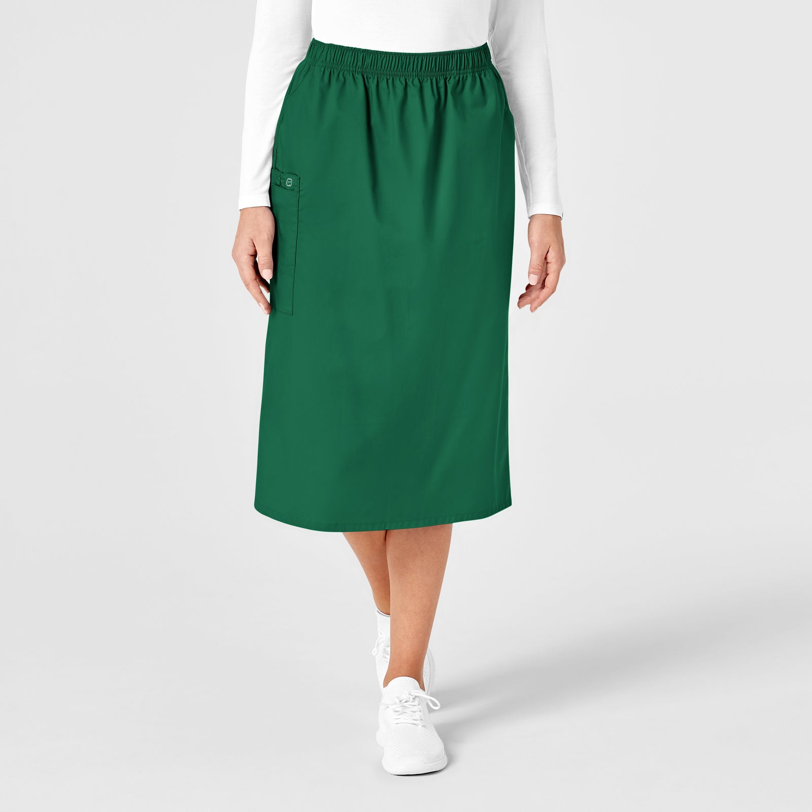 WonderWORK 701 Pull On Cargo Skirt Hunter Model Image Front | Wink