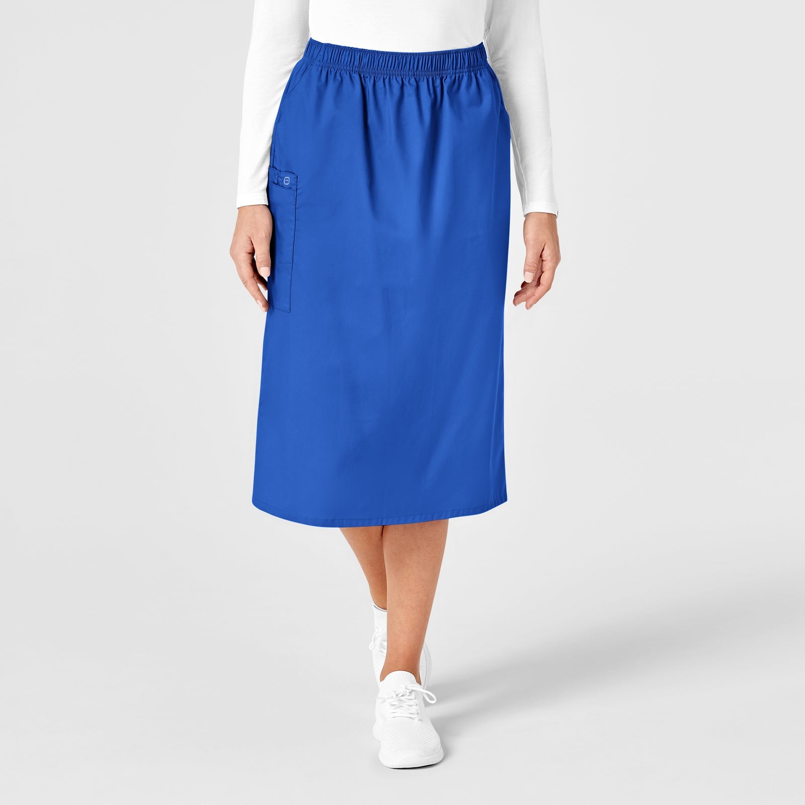 WonderWORK 701 Pull On Cargo Skirt Royal Model Image Front | Wink