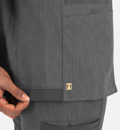 Matrix Pro 7091 Women's Hi-Collar Warm Up Jacket Heather Grey