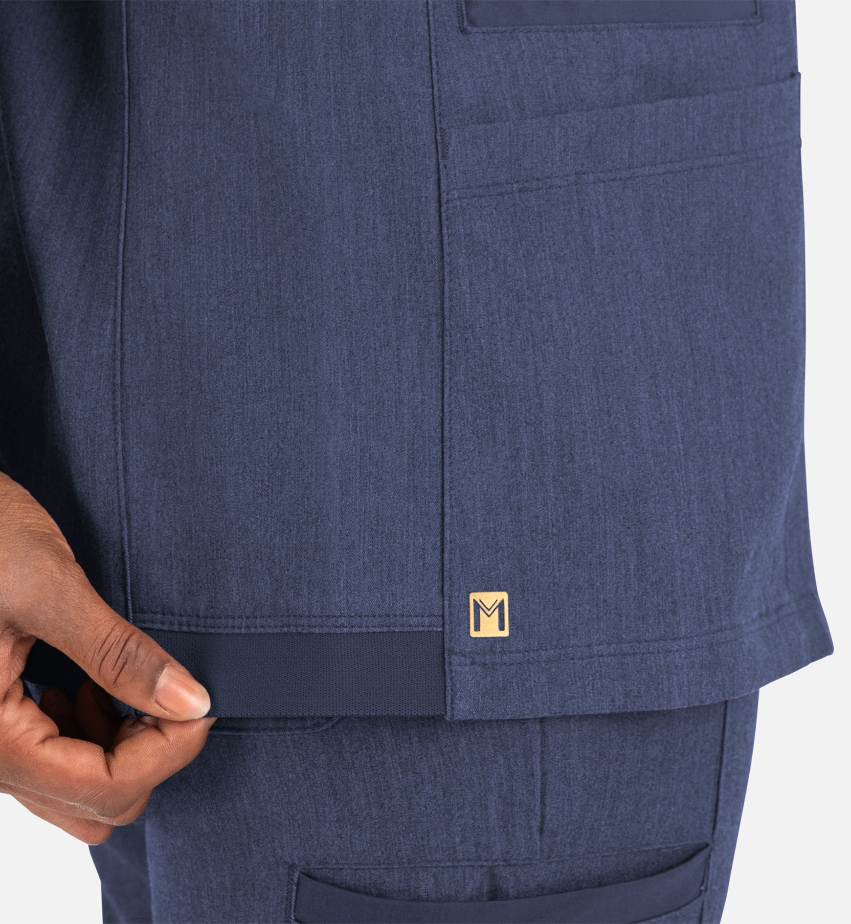 Matrix Pro 7091 Women's Hi-Collar Warm Up Jacket Heather Navy