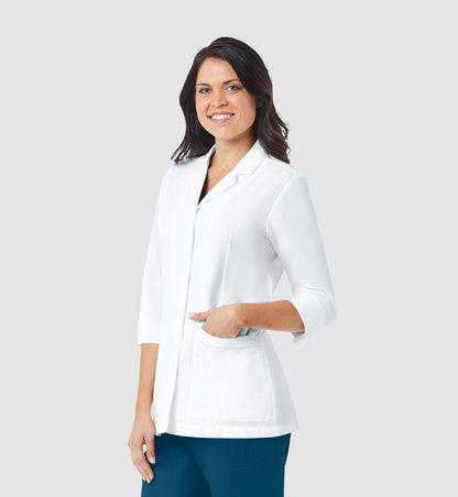 Labcoat 7126 Women's 3/4 Sleeve Lab Coat White