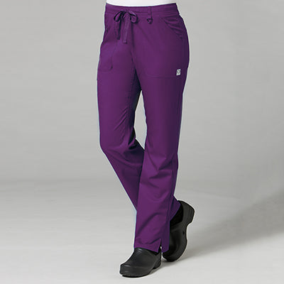 EON 7308 Women’s Full Elastic Zipper Pocket Cargo Pant Egg plant