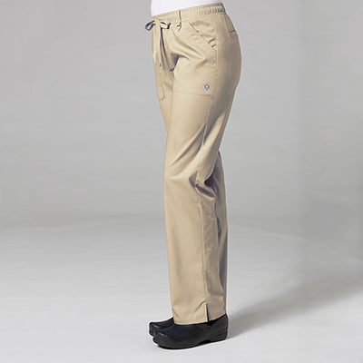 EON 7308 Women’s Full Elastic Zipper Pocket Cargo Pant Khaki