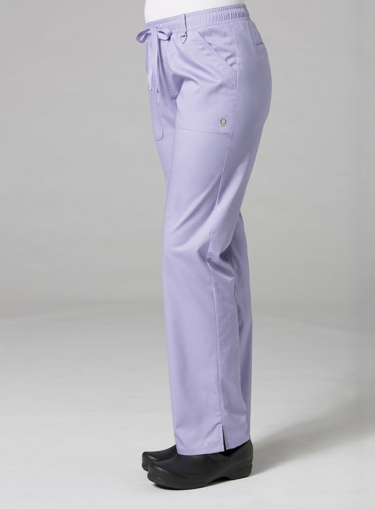 EON 7308 Women’s Full Elastic Zipper Pocket Cargo Pant Lavender