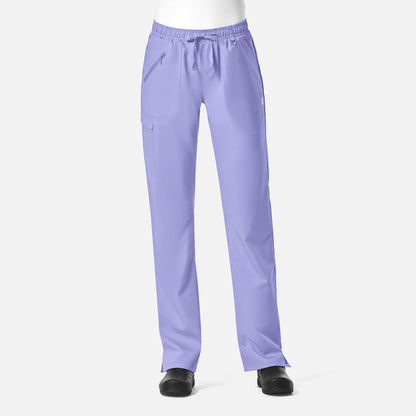 EON 7308 Women's Full Elastic Zipper Pocket Cargo Pant Lavender