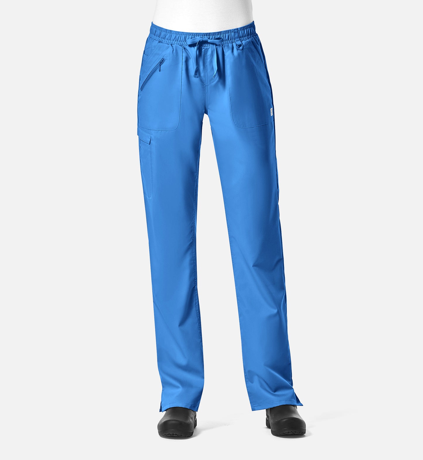 EON 7308 Women’s Full Elastic Zipper Pocket Cargo Pant Maui Blue