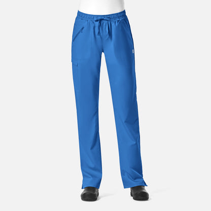 EON 7308 Women's Full Elastic Zipper Pocket Cargo Pant Maui Blue